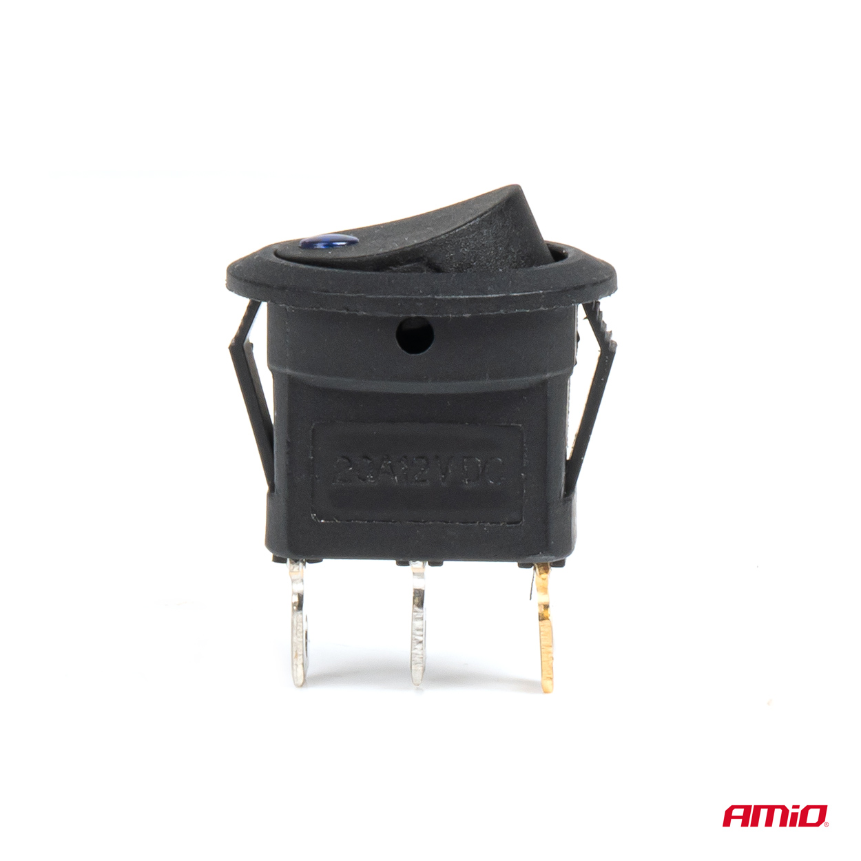 Εικόνα 3 από 5 — Amio – ΔΙΑΚΟΠΤΗΣ 12V ON/OFF ΣΤΡΟΓΓΥΛΟΣ ΜΕ 3 ΕΠΑΦΕΣ ΜΠΛΕ LED – 1 τεμ. (03963/AM)