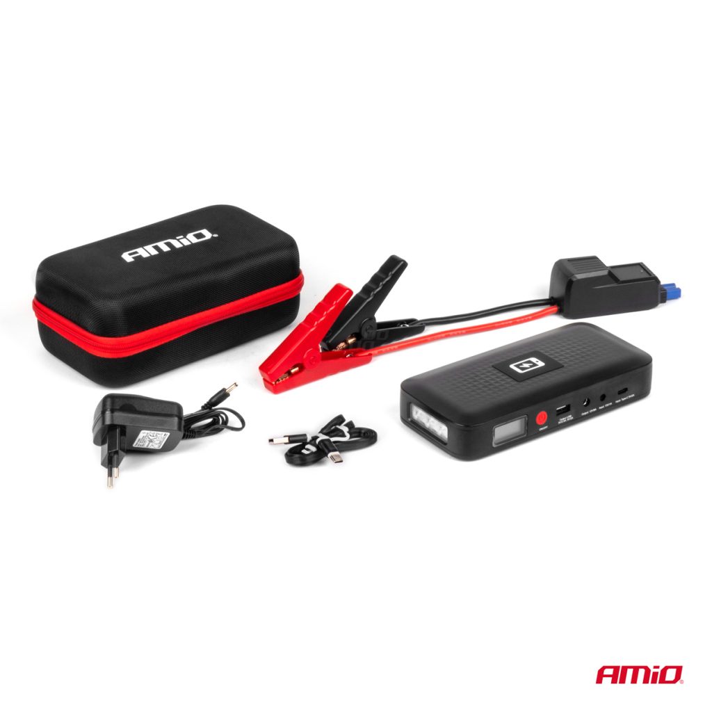 Εικόνα 4 από 9 — Amio – ΕΚΚΙΝΗΤΗΣ ΜΠΑΤΑΡΙΑΣ – STARTER POWERBANK 12V 4000mAh 800A ΜΕ ΟΘΟΝΗ LCD & ΑΣΥΡΜΑΤΗ ΦΟΡΤΙΣΗ – 1 τεμ. (04055/AM)