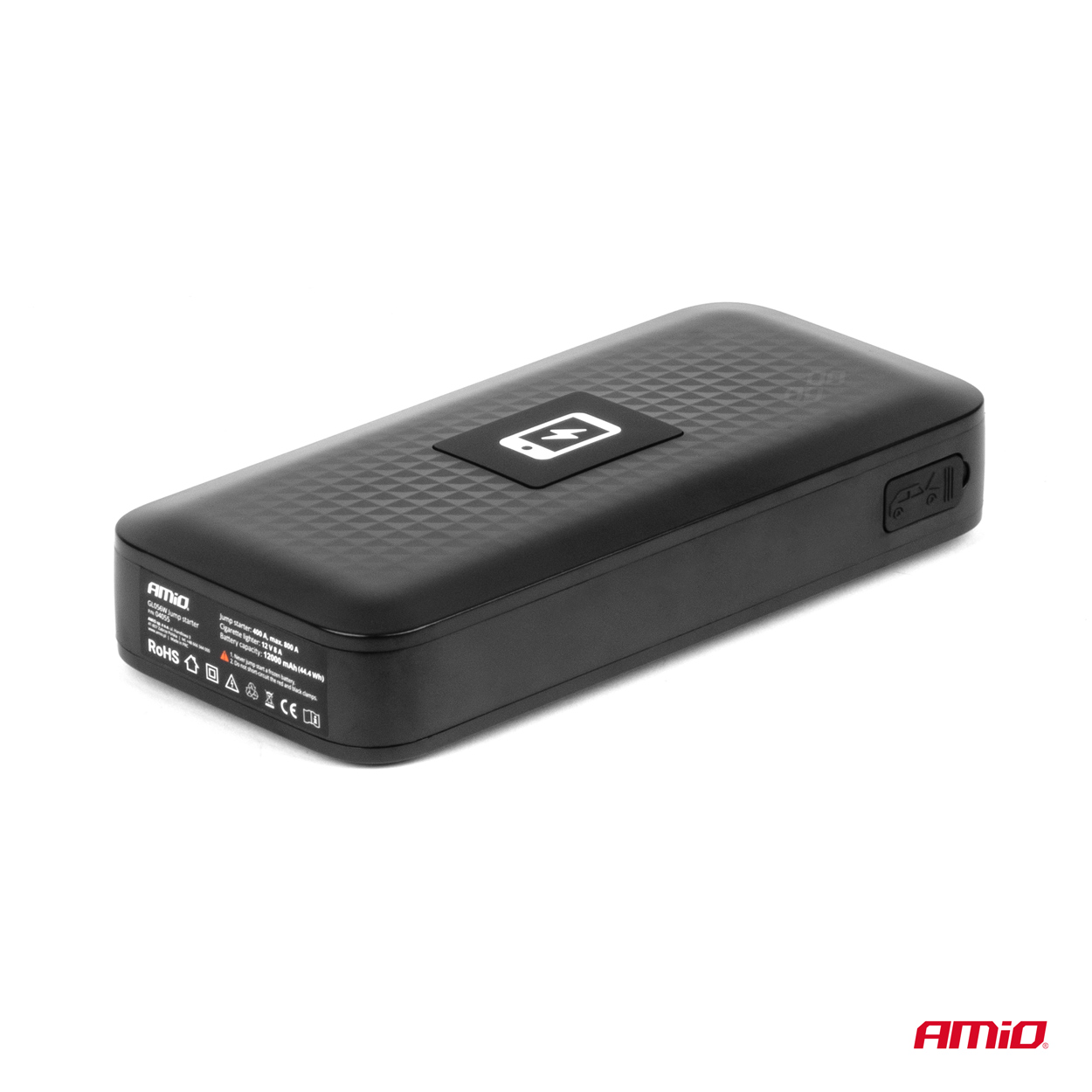 Εικόνα 5 από 9 — Amio – ΕΚΚΙΝΗΤΗΣ ΜΠΑΤΑΡΙΑΣ – STARTER POWERBANK 12V 4000mAh 800A ΜΕ ΟΘΟΝΗ LCD & ΑΣΥΡΜΑΤΗ ΦΟΡΤΙΣΗ – 1 τεμ. (04055/AM)