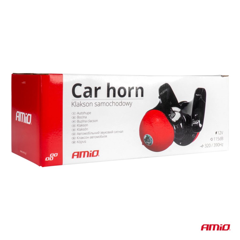 Εικόνα 5 από 5 — Amio – ΚΟΡΝΑ ΣΑΛΙΓΓΑΡΙΑ 12V – 110dB ΚΟΚΚΙΝΟ/ΜΑΥΡΟ – 2 ΤΕΜ. (04075/AM)