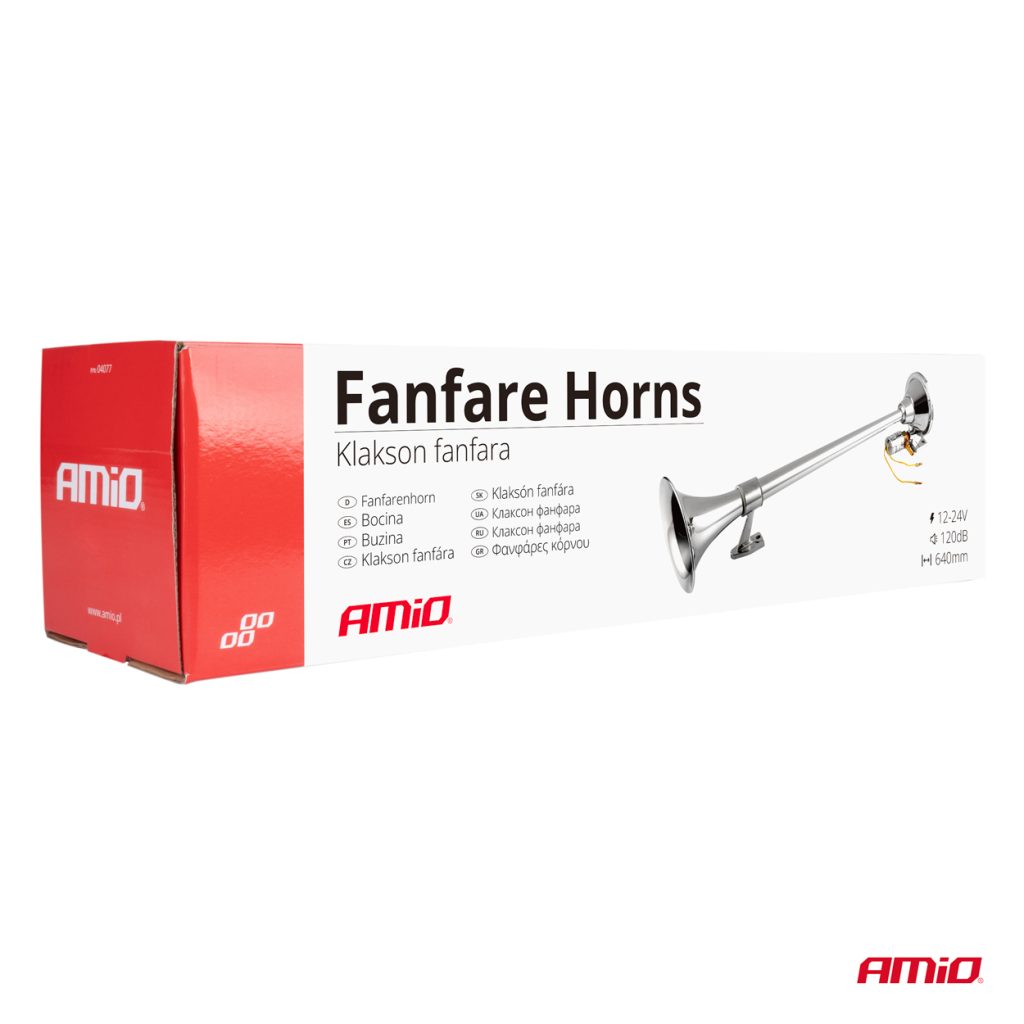 Εικόνα 5 από 5 — Amio – ΚΟΡΝΑ ΠΝΕΥΜΑΤΙΚΗ ΜΟΝΗ 12/24V 150dB ΜΗΚΟΣ:64 cm ΧΡΩΜΙΟ – 1 ΤΕΜ. (04076/AM)