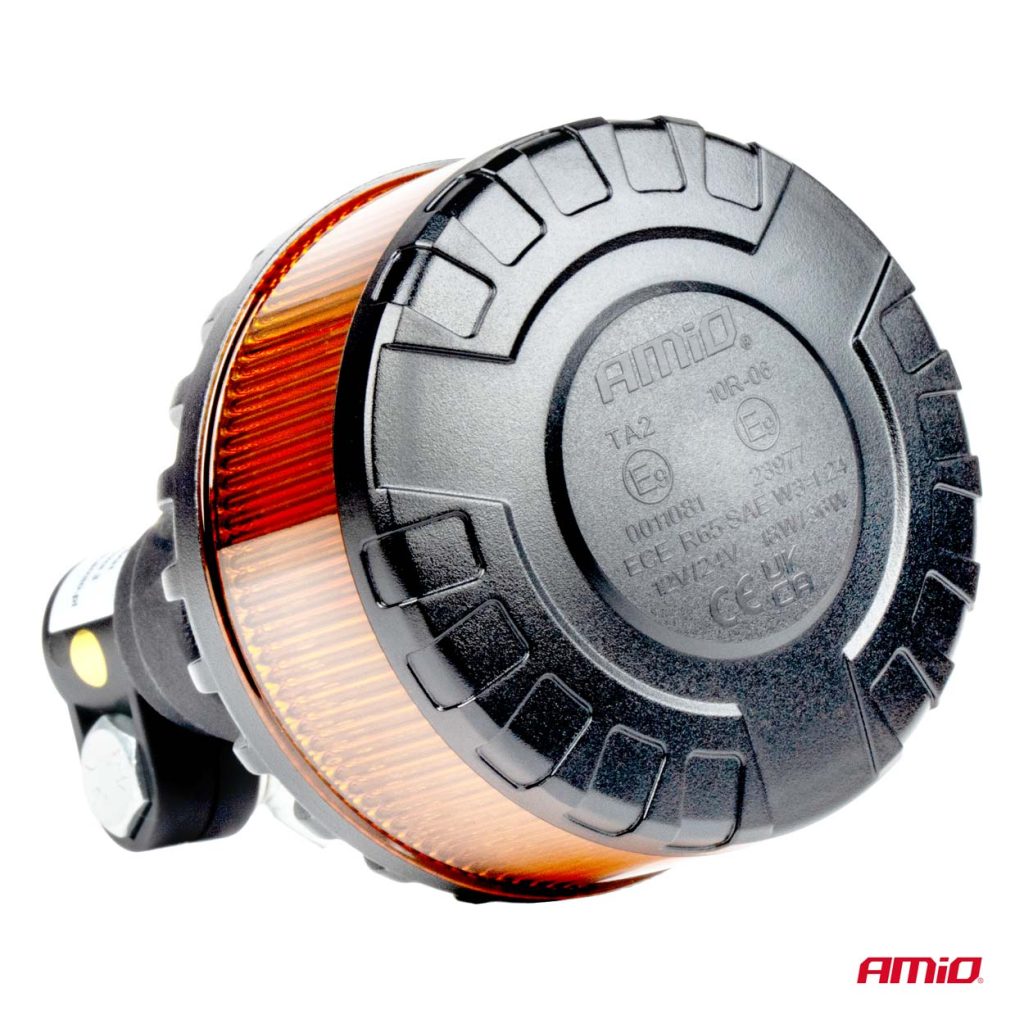Εικόνα 2 από 8 — Amio – ΦΑΡΟΣ HEAVY DUTY W28P 12/24V 16LED ΕΛΑΣΤΙΚΟΣ ΒΙΔΩΤΟΣ ΠΟΡΤΟΚΑΛΙ Υ169mm Φ110mm – 1 τεμ. (04104/AM)