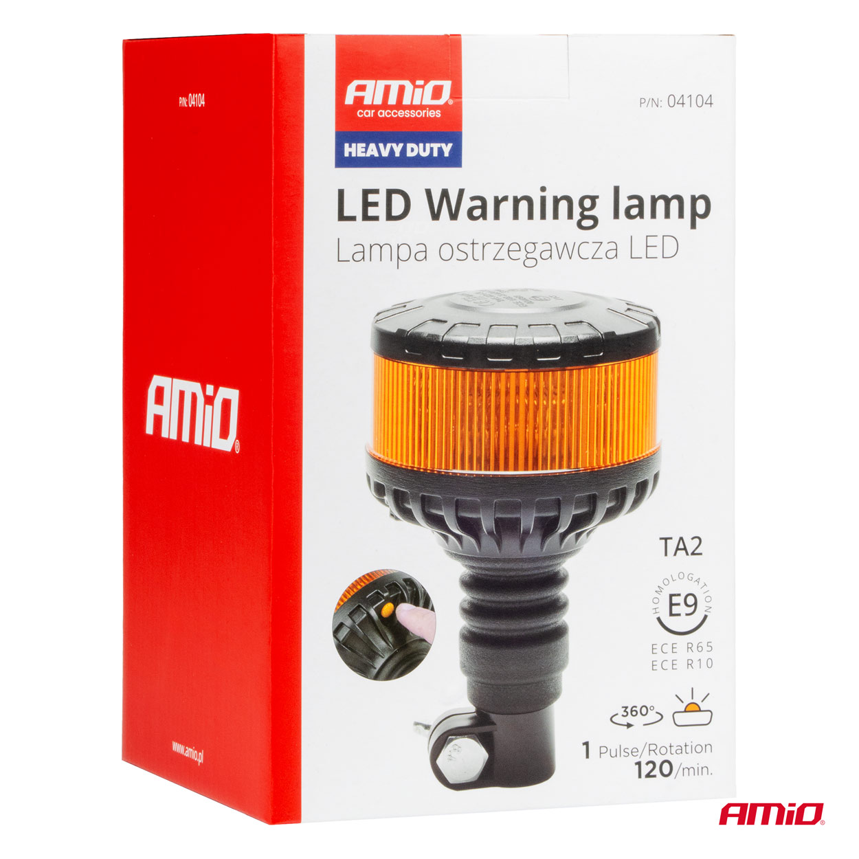 Εικόνα 8 από 8 — Amio – ΦΑΡΟΣ HEAVY DUTY W28P 12/24V 16LED ΕΛΑΣΤΙΚΟΣ ΒΙΔΩΤΟΣ ΠΟΡΤΟΚΑΛΙ Υ169mm Φ110mm – 1 τεμ. (04104/AM)