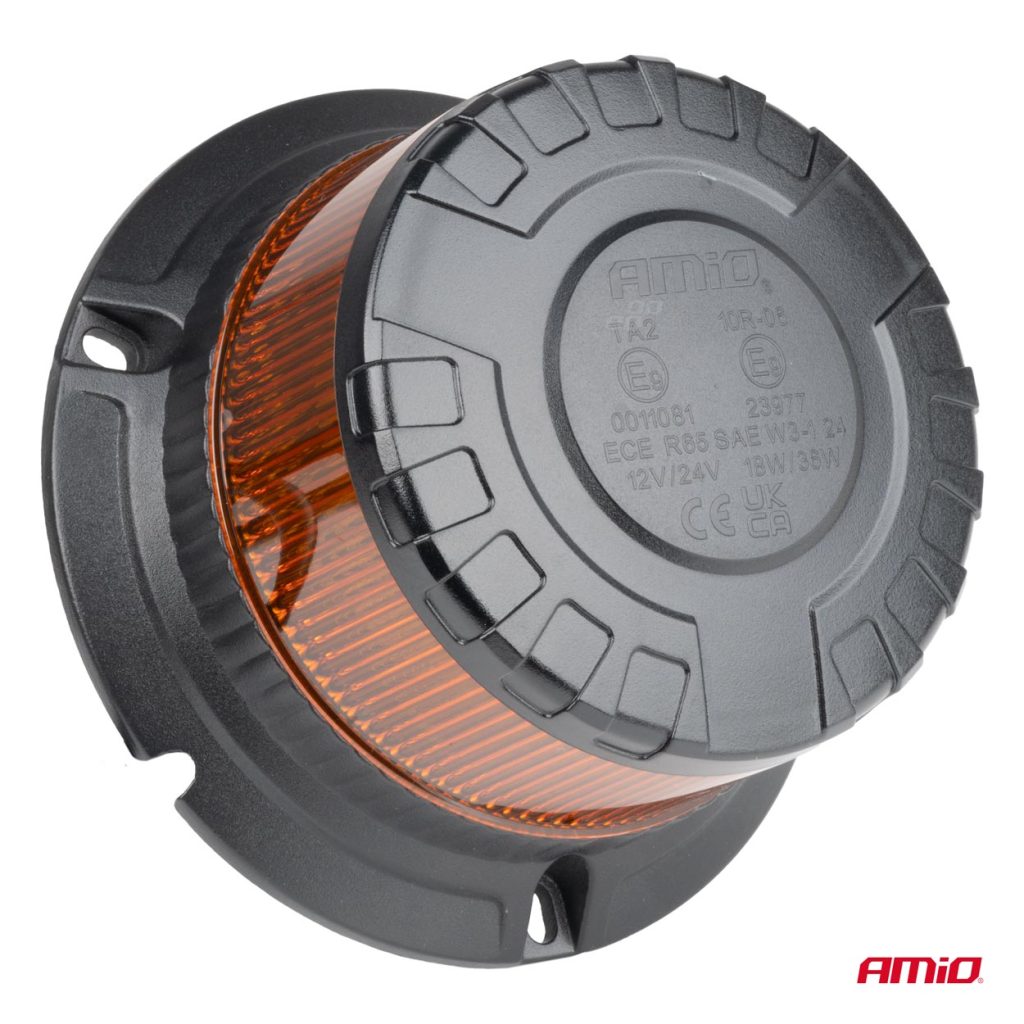 Εικόνα 2 από 5 — Amio – ΦΑΡΟΣ HEAVY DUTY W28B 12/24V ΠΟΡΤΟΚΑΛΙ 16LED ΒΙΔΩΤΟΣ Υ77mm Φ110mm – 1 τεμ. (04106/AM)