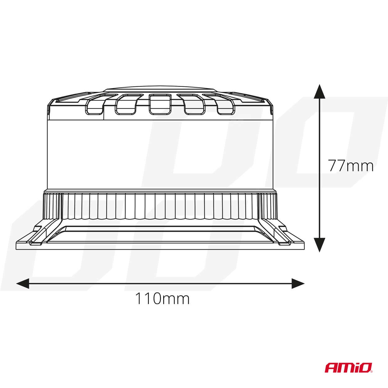 Εικόνα 5 από 6 — Amio – ΦΑΡΟΣ HEAVY DUTY W28M 12/24V ΠΟΡΤΟΚΑΛΙ 16LED ΜΑΓΝΗΤΙΚΟΣ/ΒΙΔΩΤΟΣ ΜΕ ΦΙΣ ΑΝΑΠΤΗΡΑ Υ89mm Φ110mm – 1 τεμ. (04105/AM)