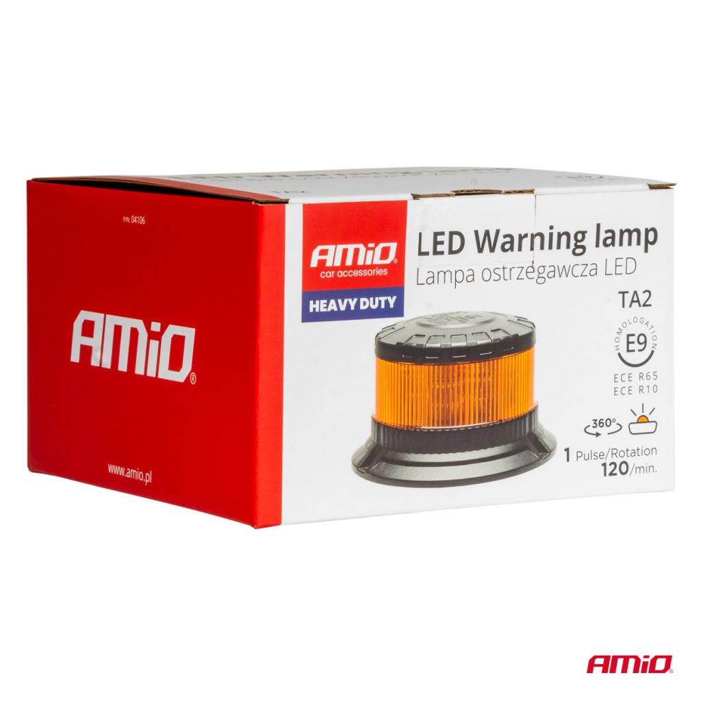 Εικόνα 5 από 5 — Amio – ΦΑΡΟΣ HEAVY DUTY W28B 12/24V ΠΟΡΤΟΚΑΛΙ 16LED ΒΙΔΩΤΟΣ Υ77mm Φ110mm – 1 τεμ. (04106/AM)