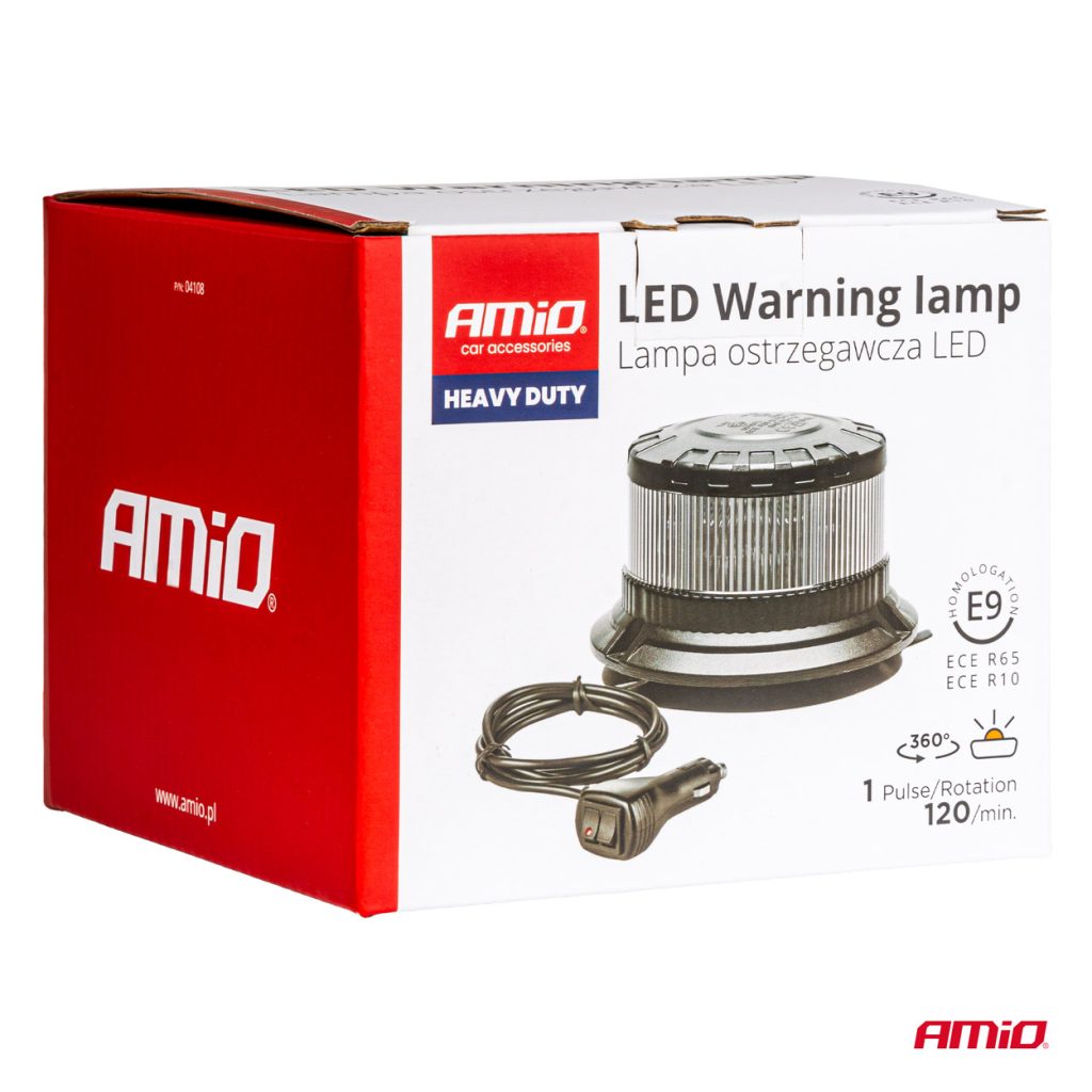 Εικόνα 7 από 7 — Amio – ΦΑΡΟΣ ΦΙΜΕ HEAVY DUTY W28M 12/24V ΠΟΡΤΟΚΑΛΙ 16LED ΜΑΓΝΗΤΙΚΟΣ/ΒΙΔΩΤΟΣ ΜΕ ΦΙΣ ΑΝΑΠΤΗΡΑ Υ89mm Φ110mm – 1 τεμ. (04108/AM)