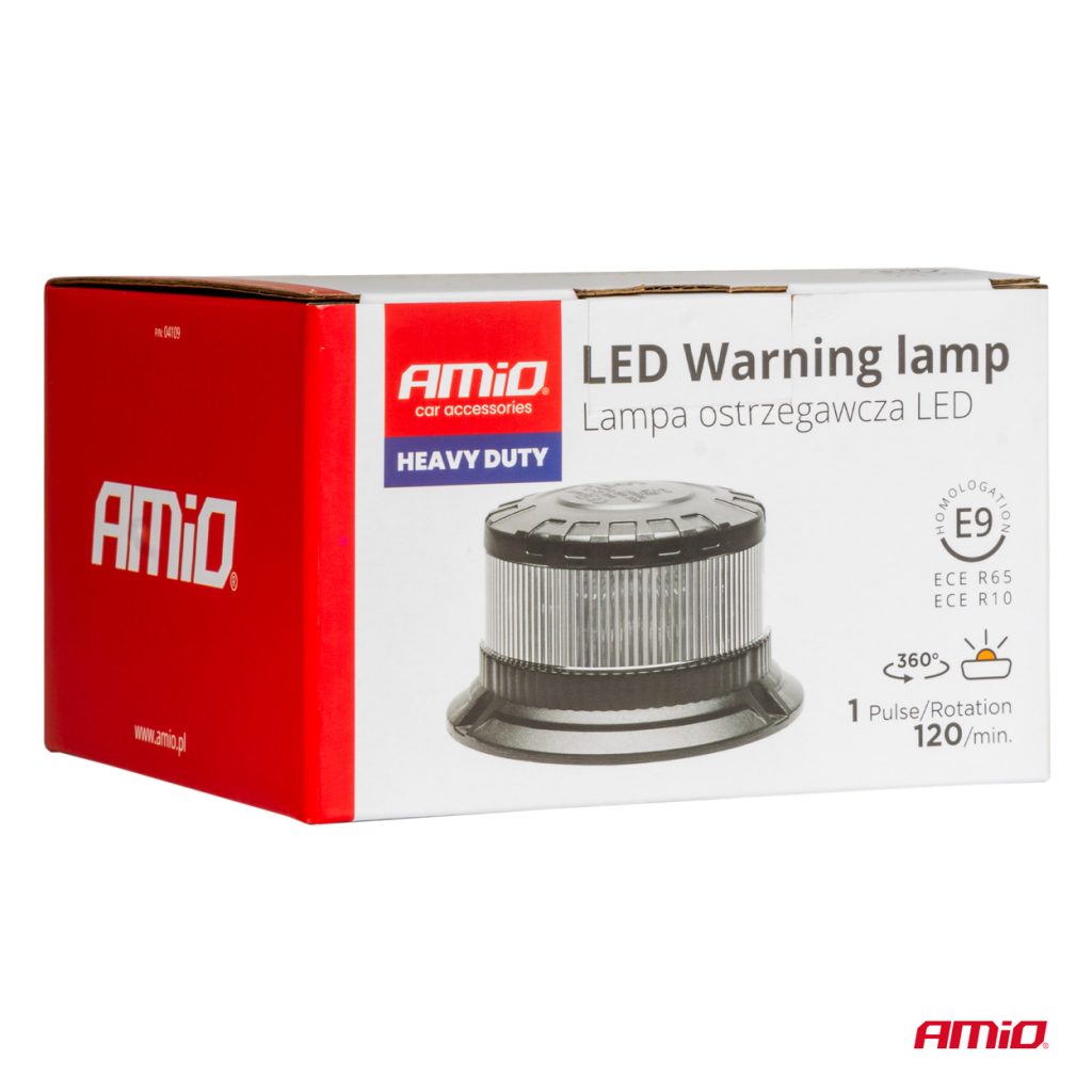 Εικόνα 5 από 5 — Amio – ΦΑΡΟΣ ΦΙΜΕ HEAVY DUTY W28B 12/24V ΠΟΡΤΟΚΑΛΙ 16LED ΒΙΔΩΤΟΣ Υ77mm Φ110mm – 1 τεμ. (04109/AM)