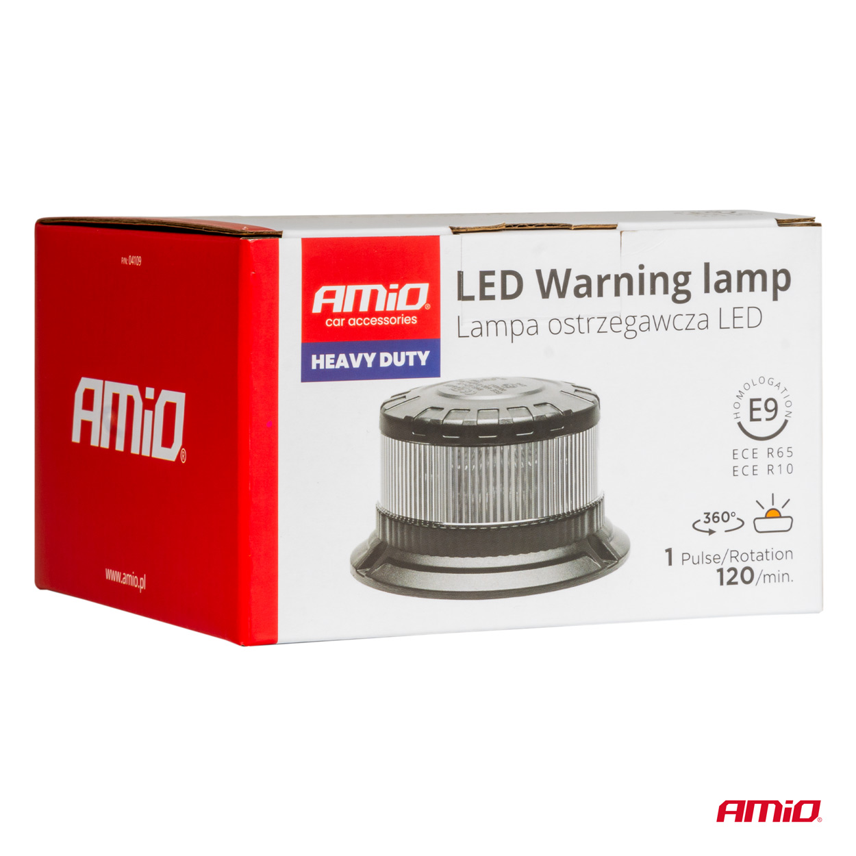Εικόνα 5 από 5 — Amio – ΦΑΡΟΣ ΦΙΜΕ HEAVY DUTY W28B 12/24V ΠΟΡΤΟΚΑΛΙ 16LED ΒΙΔΩΤΟΣ Υ77mm Φ110mm – 1 τεμ. (04109/AM)