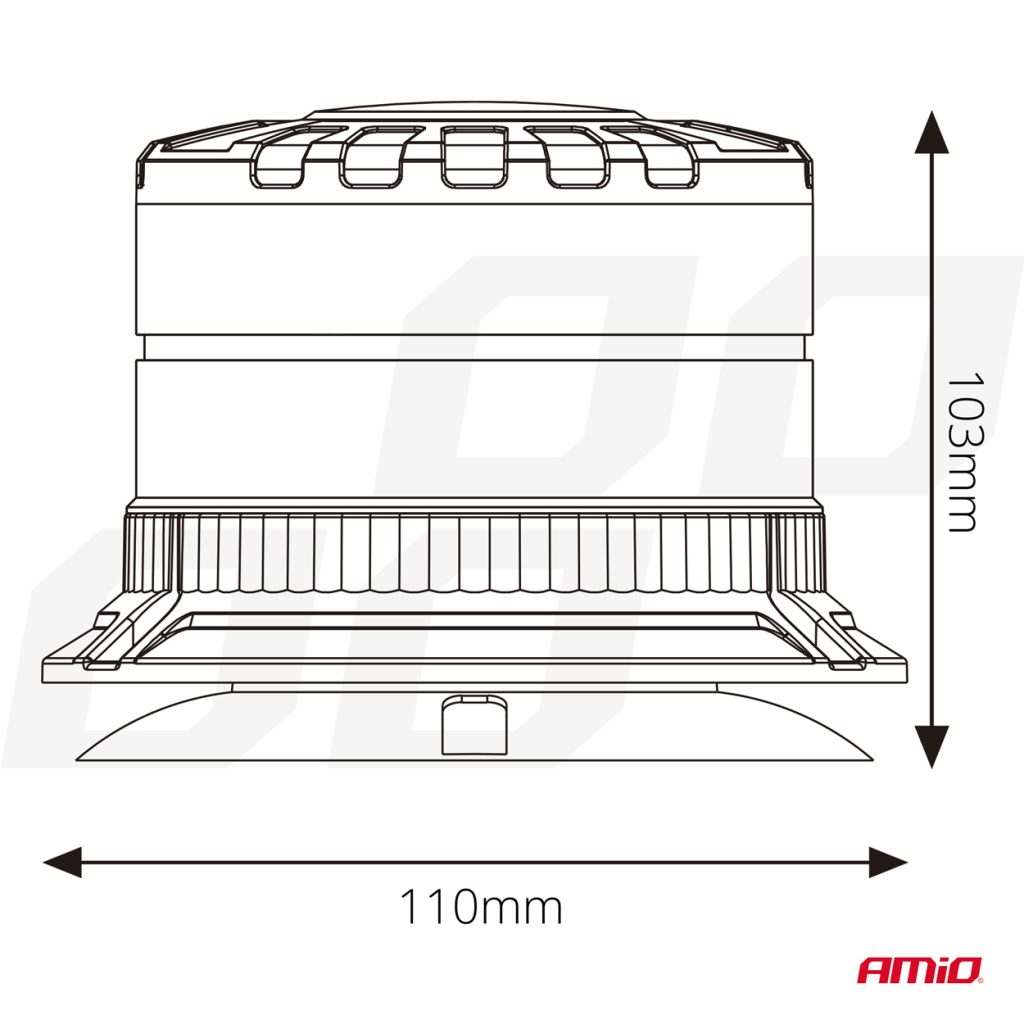 Εικόνα 6 από 7 — Amio – ΦΑΡΟΣ HEAVY DUTY W29M 12/24V ΠΟΡΤΟΚΑΛΙ 16LED ΜΑΓΝΗΤΙΚΟΣ/ΒΙΔΩΤΟΣ ΜΕ ΦΙΣ ΑΝΑΠΤΗΡΑ Υ103mm Φ110mm – 1 τεμ. (04110/AM)