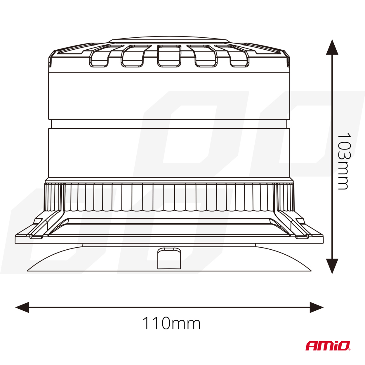Εικόνα 6 από 7 — Amio – ΦΑΡΟΣ HEAVY DUTY W29M 12/24V ΠΟΡΤΟΚΑΛΙ 16LED ΜΑΓΝΗΤΙΚΟΣ/ΒΙΔΩΤΟΣ ΜΕ ΦΙΣ ΑΝΑΠΤΗΡΑ Υ103mm Φ110mm – 1 τεμ. (04110/AM)