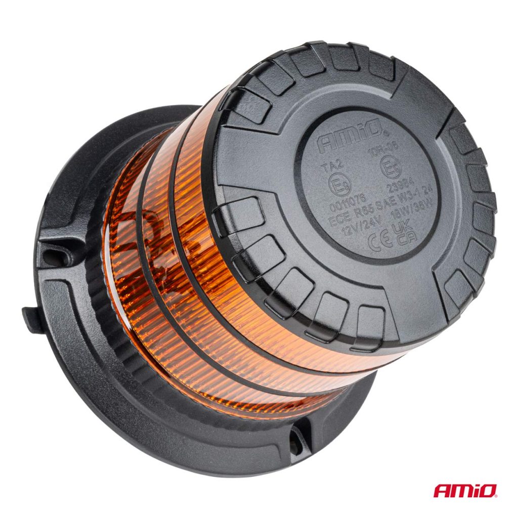 Εικόνα 2 από 7 — Amio – ΦΑΡΟΣ HEAVY DUTY W30M 12/24V ΠΟΡΤΟΚΑΛΙ 24LED ΜΑΓΝΗΤΙΚΟΣ/ΒΙΔΩΤΟΣ ΜΕ ΦΙΣ ΑΝΑΠΤΗΡΑ Υ128mm Φ110mm – 1 τεμ. (04111/AM)