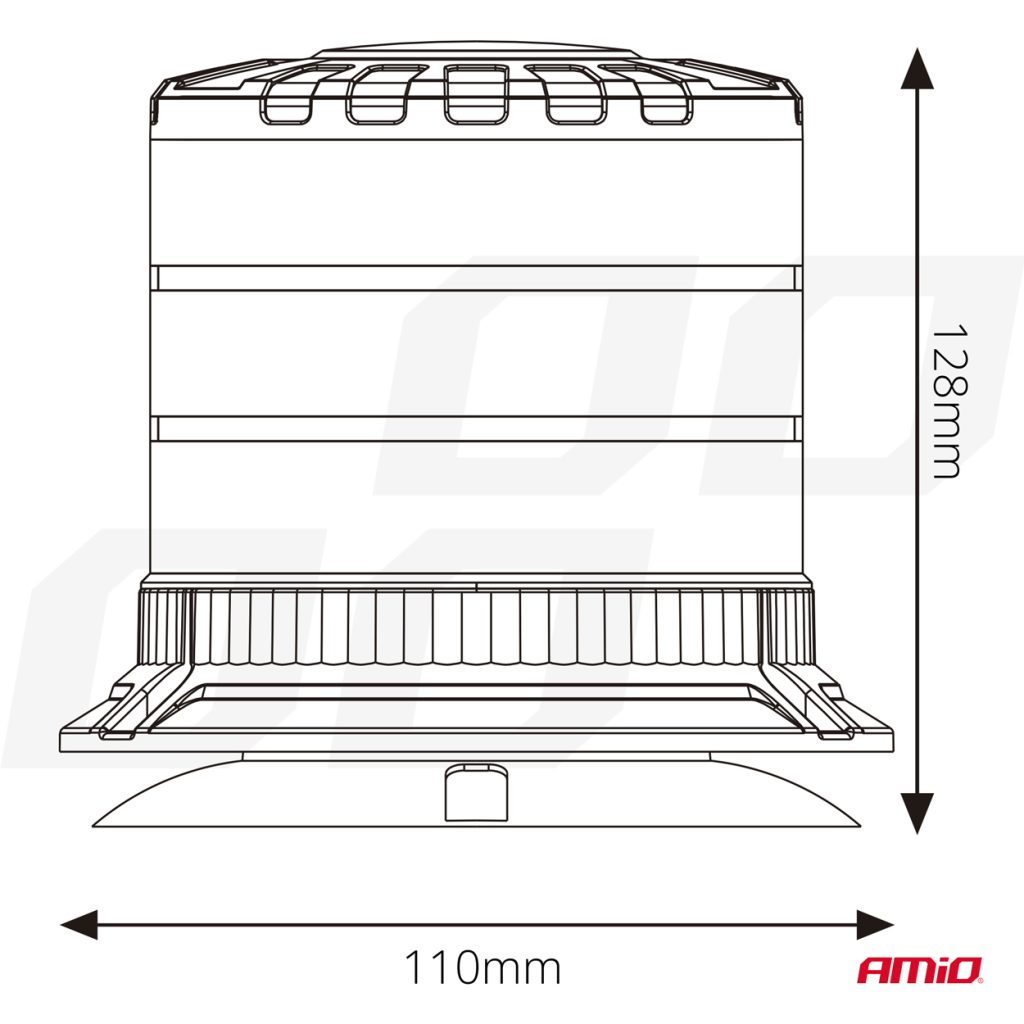 Εικόνα 6 από 7 — Amio – ΦΑΡΟΣ HEAVY DUTY W30M 12/24V ΠΟΡΤΟΚΑΛΙ 24LED ΜΑΓΝΗΤΙΚΟΣ/ΒΙΔΩΤΟΣ ΜΕ ΦΙΣ ΑΝΑΠΤΗΡΑ Υ128mm Φ110mm – 1 τεμ. (04111/AM)