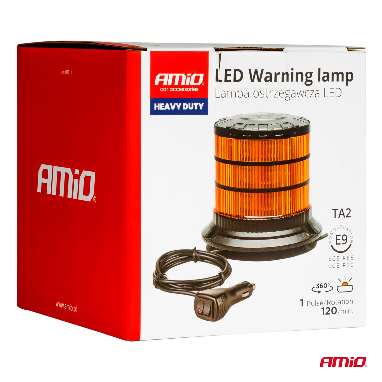 Εικόνα 7 από 7 — Amio – ΦΑΡΟΣ HEAVY DUTY W30M 12/24V ΠΟΡΤΟΚΑΛΙ 24LED ΜΑΓΝΗΤΙΚΟΣ/ΒΙΔΩΤΟΣ ΜΕ ΦΙΣ ΑΝΑΠΤΗΡΑ Υ128mm Φ110mm – 1 τεμ. (04111/AM)
