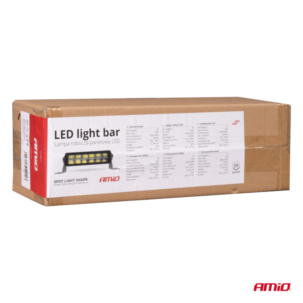 Εικόνα 11 από 11 — Amio – ΠΡΟΒΟΛΕΑΣ ΕΡΓΑΣΙΑΣ 9-36V 60W 6.500K 8.000lm 305x78x76mm ΜΠΑΡΑ LED AWL70 – 1 ΤΕΜ. (04211/AM)