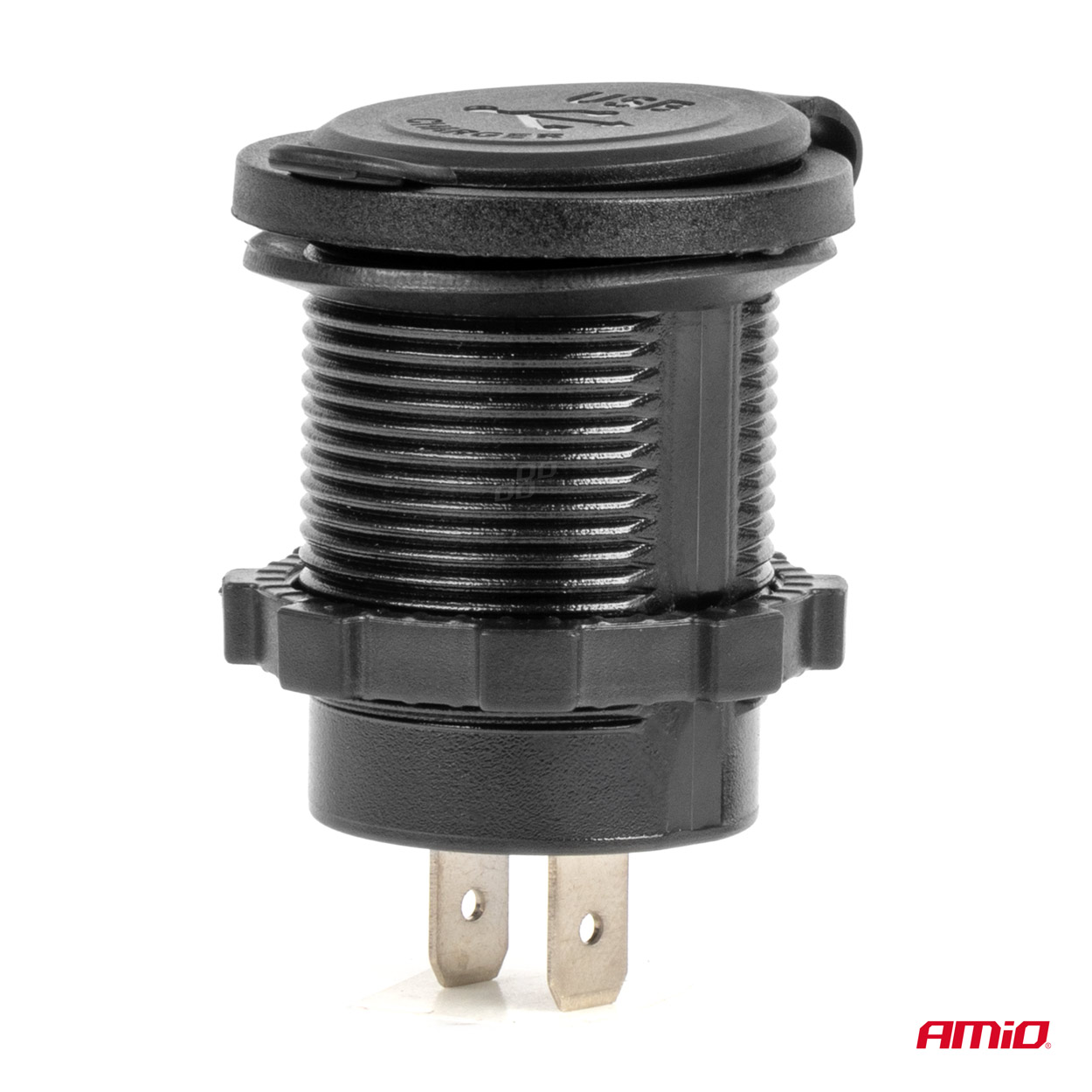 Εικόνα 3 από 5 — Amio – ΠΡΙΖΑ ΜΕ 2 ΘΥΡΕΣ USB ΚΑΙ ΚΑΠΑΚΙ ΜΑΥΡΗ 12/24V 3.1A ΑΔΙΑΒΡΟΧΗ ΜΕ ΜΠΛΕ LED ΦΩΣ ΕΝΔΕΙΞΗΣ – 1 ΤΕΜ. (04216/AM)