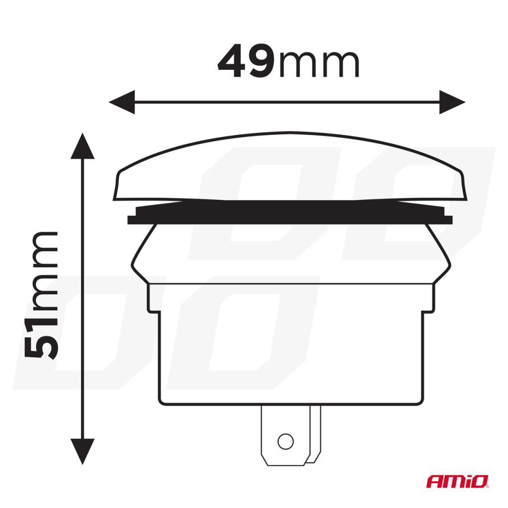 Εικόνα 4 από 5 — Amio – Πρίζα με 2 Θύρες USB και Καπάκι 12/24V Αδιάβροχη Μακρόστενο Σχήμα με Κόκκινο LED Φως Μαύρη – 1 τεμ. (04228/AM)