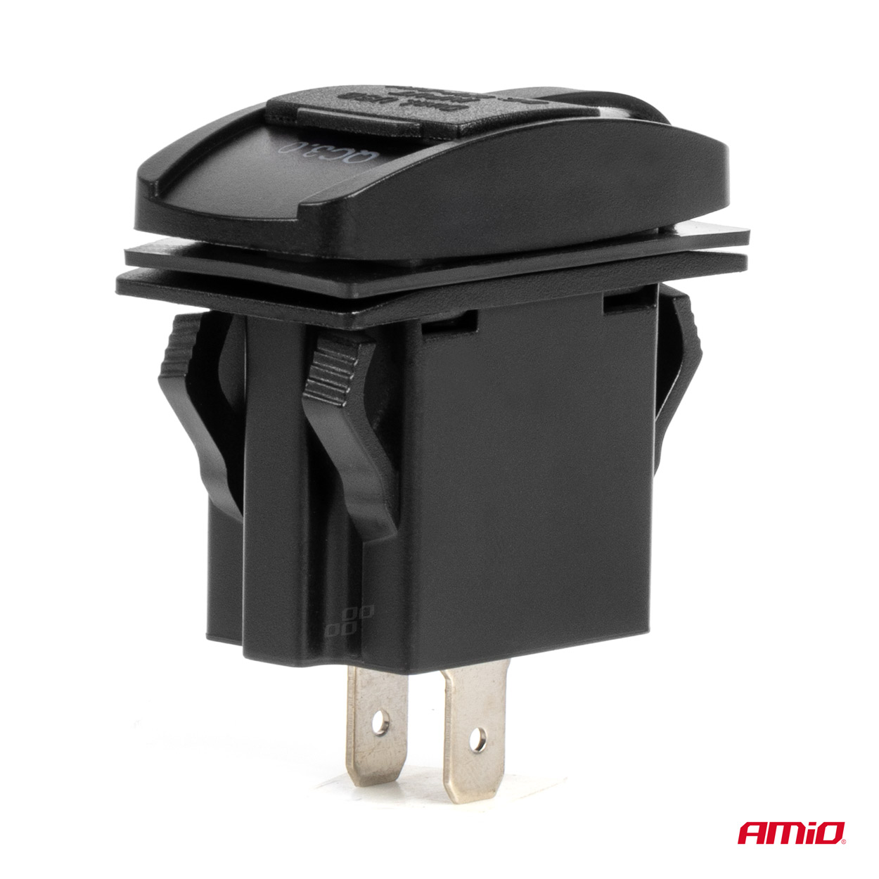 Εικόνα 3 από 5 — Amio – ΠΡΙΖΑ ΜΕ 2 ΘΥΡΕΣ-USB & USB-C ΚΑΙ ΚΑΠΑΚΙ 12/24V QUICK CHARGE 3.0 ΑΔΙΑΒΡΟΧΗ ΜΑΚΡΟΣΤΕΝΟ ΣΧΗΜΑ ΜΑΥΡΗ – 1 Τεμ. (04229/AM)