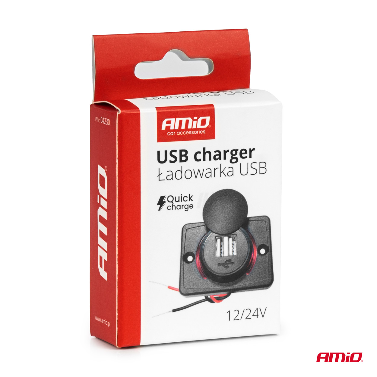 Εικόνα 5 από 5 — Amio – ΠΡΙΖΑ ΜΕ 2 ΘΥΡΕΣ USB ΚΑΙ ΚΑΠΑΚΙ 12/24V ΑΔΙΑΒΡΟΧΗ ΤΕΤΡΑΓΩΝΟ ΣΧΗΜΑ ΜΕ ΚΟΚΚΙΝΟ LED ΦΩΣ ΜΑΥΡΗ – 1 Τεμ. (04230/AM)
