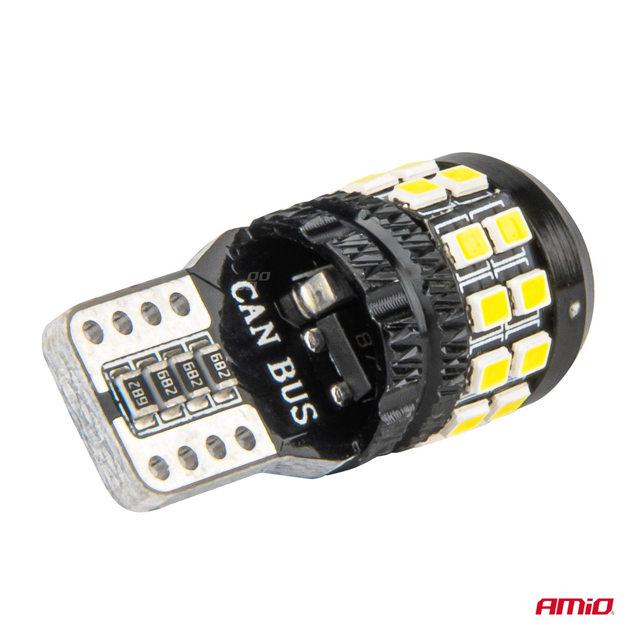 Εικόνα 3 από 5 — Amio – Λάμπες LED CANBUS T10 (W5W) 27SMD 2016 Λευκές 5500K 12V/24V – 2τεμ. (04258/AM)