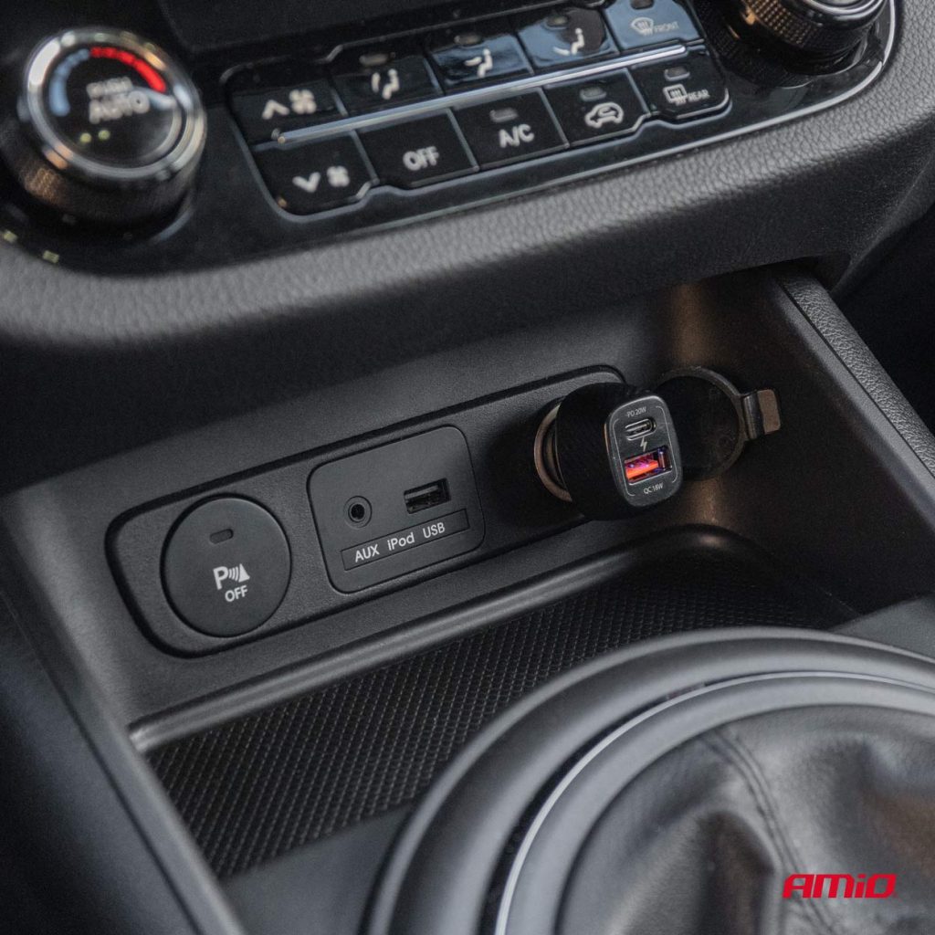 Εικόνα 2 από 5 — Amio – ΦΟΡΤΙΣΤΗΣ ΑΝΑΠΤΗΡΑ ΜΕ 2 ΘΥΡΕΣ USB-A QUICK CHARGE+USB-C 20W ΜΑΥΡΟ – 1 Τεμ. (04282/AM)