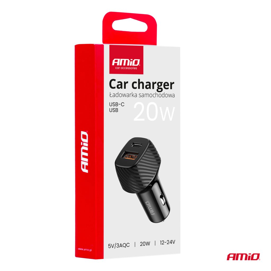 Εικόνα 5 από 5 — Amio – ΦΟΡΤΙΣΤΗΣ ΑΝΑΠΤΗΡΑ ΜΕ 2 ΘΥΡΕΣ USB-A QUICK CHARGE+USB-C 20W ΜΑΥΡΟ – 1 Τεμ. (04282/AM)