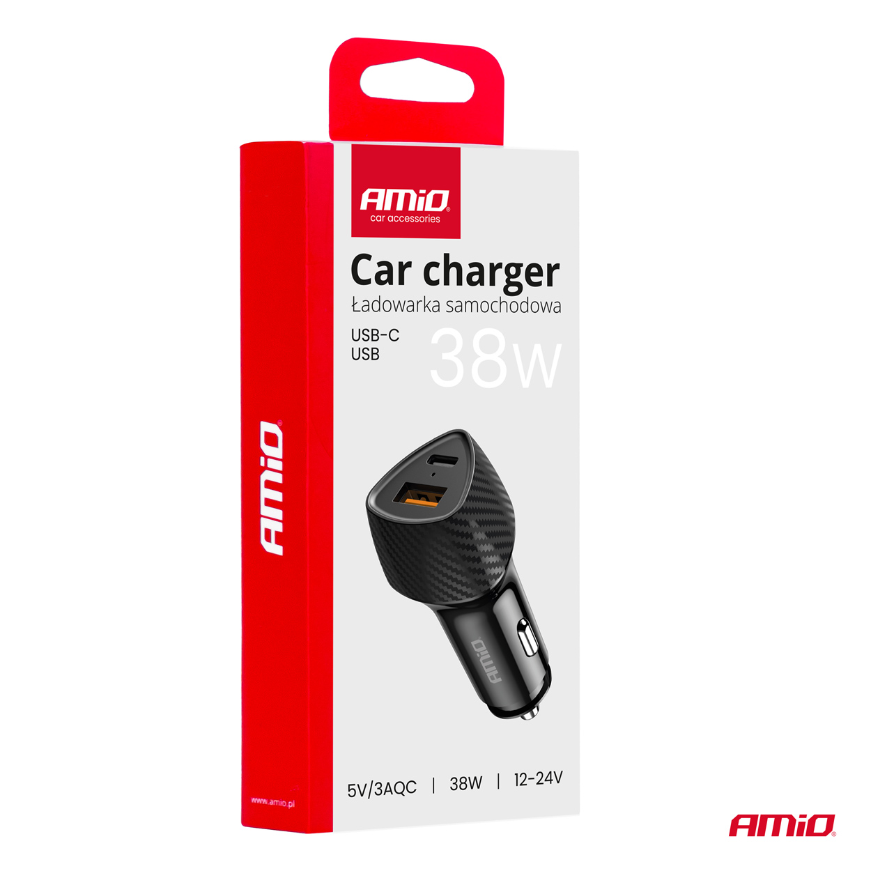 Εικόνα 6 από 6 — Amio – ΦΟΡΤΙΣΤΗΣ ΑΝΑΠΤΗΡΑ ΜΕ 2 ΘΥΡΕΣ USB-A QUICK CHARGE+USB-C 38W ΜΑΥΡΟ – 1 Τεμ. (04283/AM)