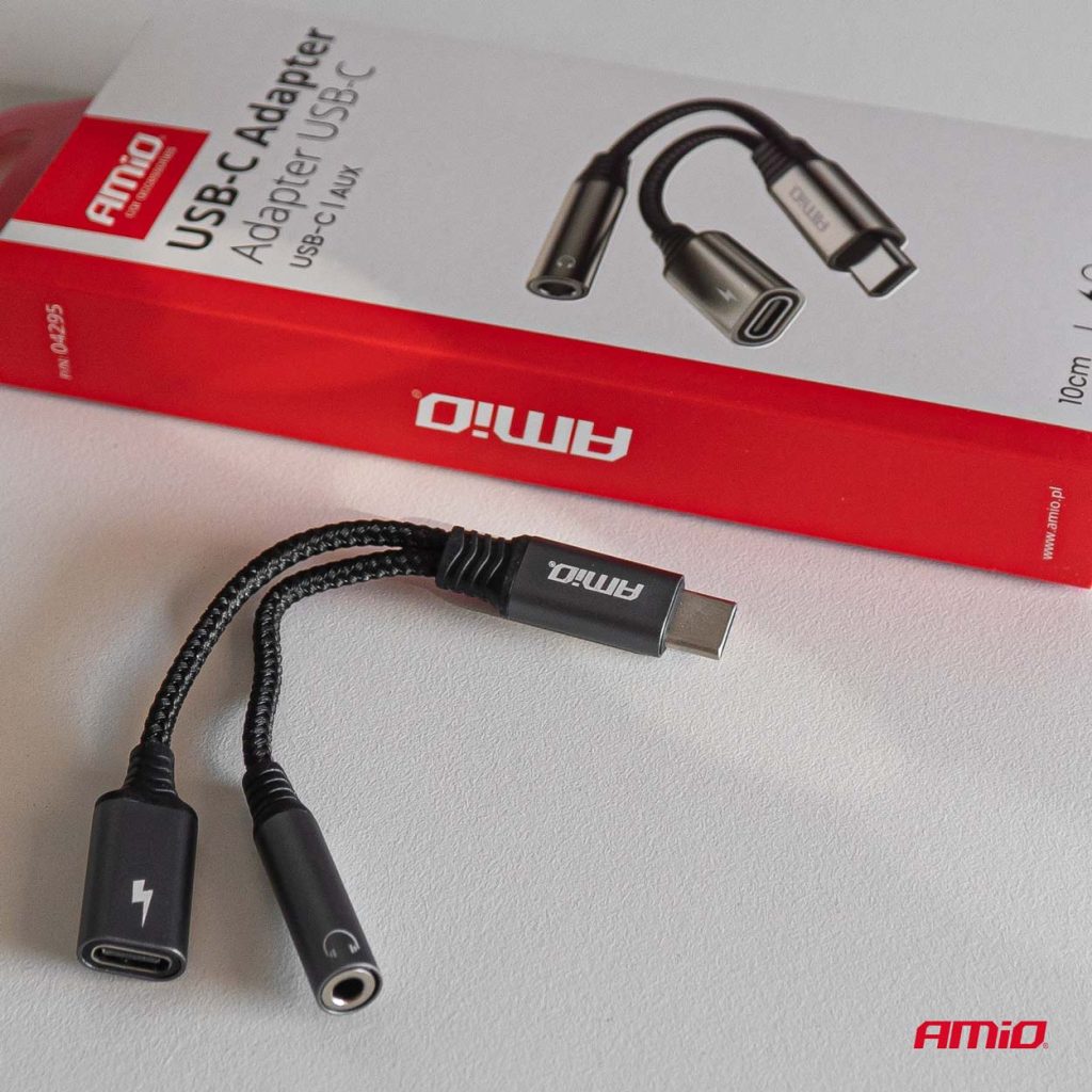 Εικόνα 2 από 4 — Amio – ΚΑΛΩΔΙΟ ΦΟΡΤΙΣΗΣ USB ΑΠΟ USB-C ΣΕ USB-C & ΑΝΤΑΠΤΟΡΑΣ ΑΚΟΥΣΤΙΚΩΝ MINI JACK 3.5mm ΘΗΛΥΚΟ 10cm – 1 Τεμ. (04295/AM)