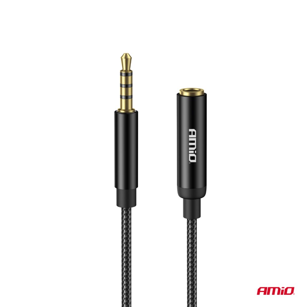 Εικόνα 4 από 5 — Amio – ΚΑΛΩΔΙΟ ΣΥΝΔΕΣΗΣ AUX MINI JACK ΑΠΟ ΑΡΣΕΝΙΚΟ 3.5mm ΣΕ ΘΗΛΥΚΟ 3.5mm 2m – 1 Τεμ. (04296/AM)