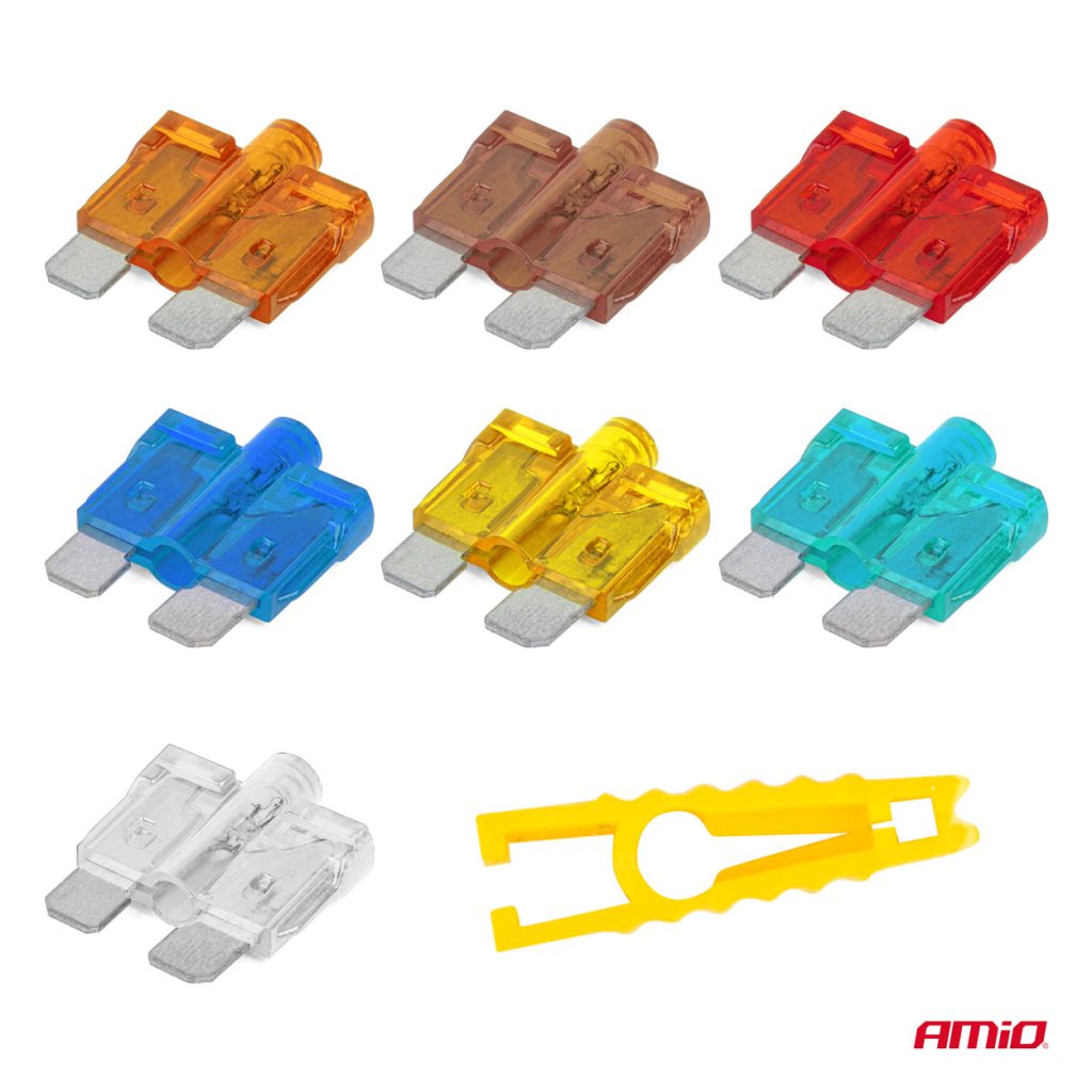 Εικόνα 3 από 6 — Amio – Ασφάλειες Standard Blade (Μαχαιρωτές) με LED Ένδειξη Καμένης Ασφάλειας & Εργαλείο Αφαίρεσης για Άμεση Διάγνωση Ηλεκτρικής Βλάβης OE – 10 Τεμ. (04341/AM)