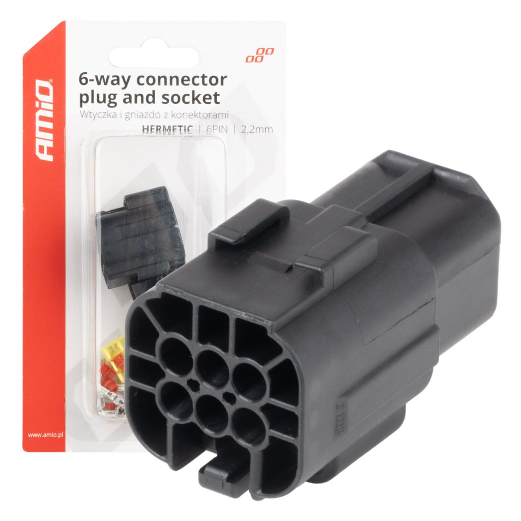 Εικόνα 1 από 5 — Amio – ΦΙΣΑ ΣΥΝΔΕΣΗΣ ΜΕ ΥΠΟΔΟΧΗ 6 PIN Φ2,2mm ΑΔΙΑΒΡΟΧΗ – 1 τεμ. (04349/AM)