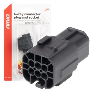 Amio - ΦΙΣΑ ΣΥΝΔΕΣΗΣ ΜΕ ΥΠΟΔΟΧΗ 6 PIN Φ2,2mm ΑΔΙΑΒΡΟΧΗ - 1 τεμ. (04349/AM)