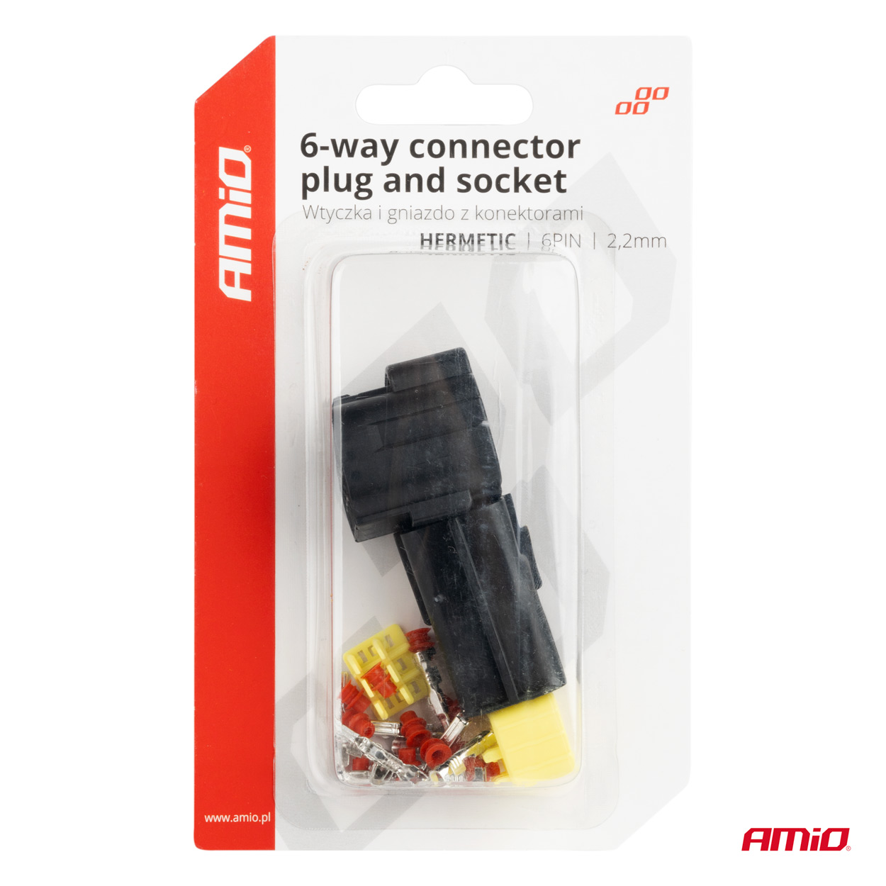 Εικόνα 5 από 5 — Amio – ΦΙΣΑ ΣΥΝΔΕΣΗΣ ΜΕ ΥΠΟΔΟΧΗ 6 PIN Φ2,2mm ΑΔΙΑΒΡΟΧΗ – 1 τεμ. (04349/AM)