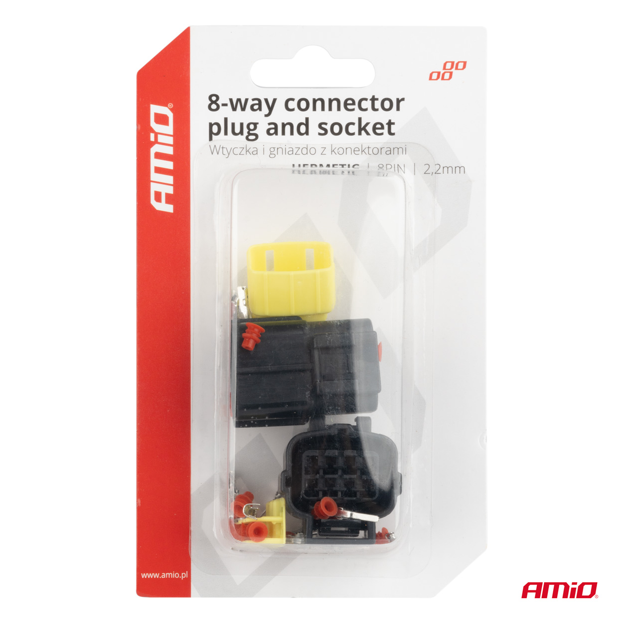 Εικόνα 5 από 5 — Amio – ΦΙΣΑ ΣΥΝΔΕΣΗΣ ΜΕ ΥΠΟΔΟΧΗ 8 PIN Φ2,2mm ΑΔΙΑΒΡΟΧΗ – 1 τεμ. (04350/AM)