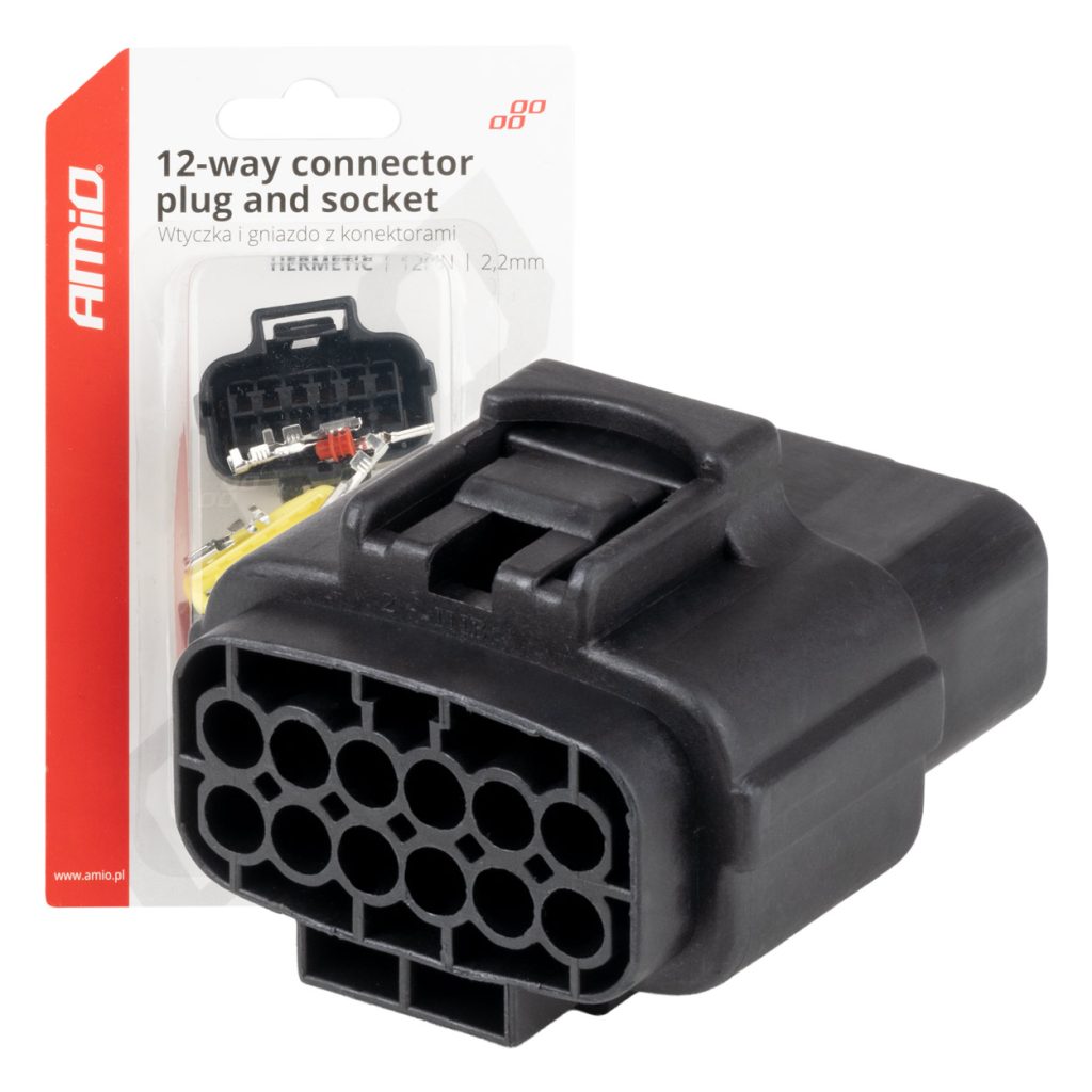 Εικόνα 1 από 5 — Amio – ΦΙΣΑ ΣΥΝΔΕΣΗΣ ΜΕ ΥΠΟΔΟΧΗ 12 PIN Φ2,2mm ΑΔΙΑΒΡΟΧΗ – 1 τεμ. (04352/AM)