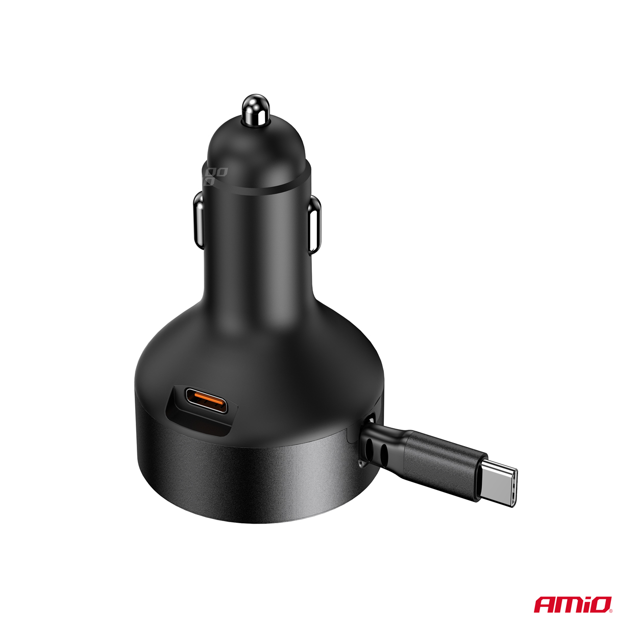 Εικόνα 5 από 5 — Amio – ΦΟΡΤΙΣΤΗΣ ΑΝΑΠΤΗΡΑ 12/24V ΜΕ 1 ΘΥΡΑ USB-C 60W 5V/3A ΤΑΧΕΙΑΣ ΦΟΡΤΙΣΗΣ ΜΕ ΕΝΣΩΜΑΤΟΜΕΝΟ ΚΑΛΩΔΙΟ USB-C – 1 ΤΕΜ. (04368/AM)