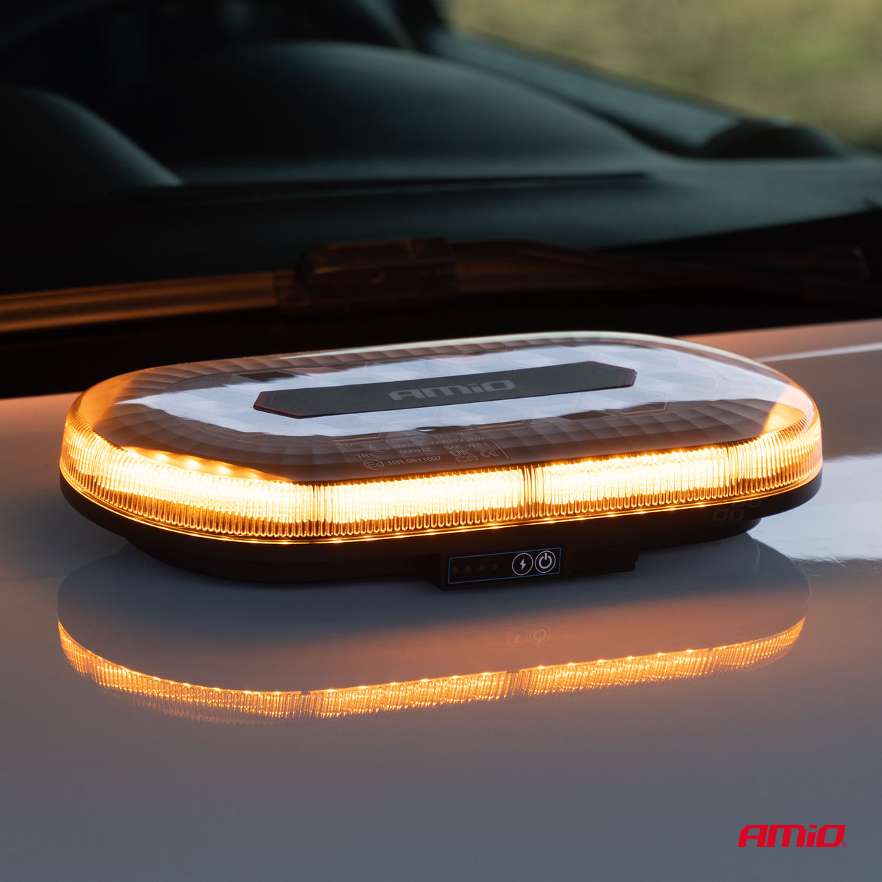 Εικόνα 5 από 14 — Amio – ΦΑΡΟΣ/ΣΤΡΟΜΠΟ ΜΠΑΡΑ R65 R10 12/24V 26W LED ΠΟΡΤΟΚΑΛΙ 10 ΧΡΗΣΕΩΝ ΜΕ ΜΑΓΝΗΤΙΚΗ ΒΑΣΗ 326x186x63mm – 1 ΤΕΜ. (04369/AM)