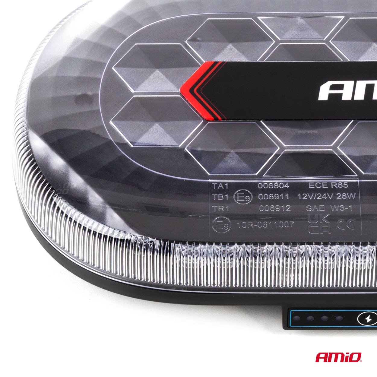 Εικόνα 6 από 14 — Amio – ΦΑΡΟΣ/ΣΤΡΟΜΠΟ ΜΠΑΡΑ R65 R10 12/24V 26W LED ΠΟΡΤΟΚΑΛΙ 10 ΧΡΗΣΕΩΝ ΜΕ ΜΑΓΝΗΤΙΚΗ ΒΑΣΗ 326x186x63mm – 1 ΤΕΜ. (04369/AM)