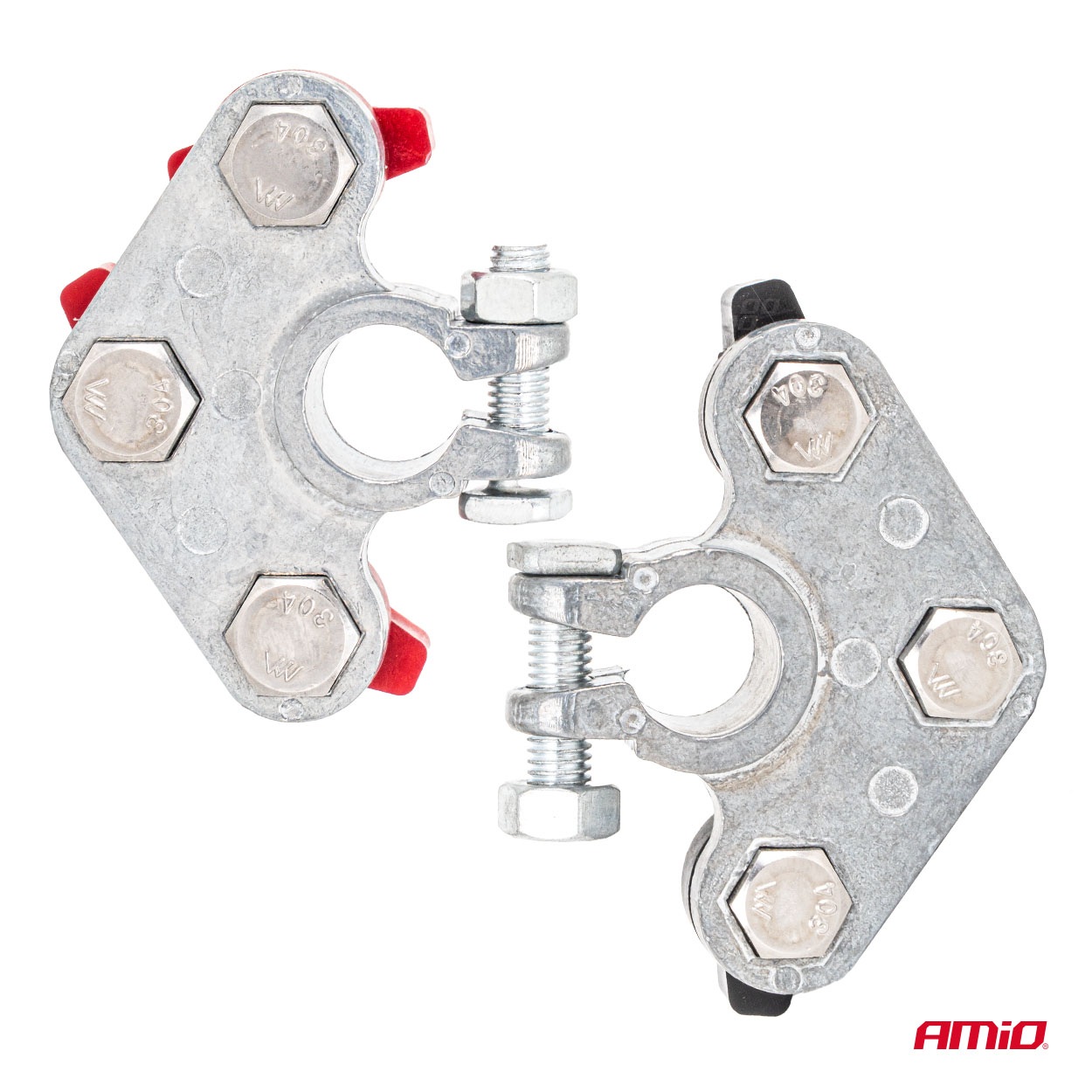 Εικόνα 3 από 6 — Amio – Πόλοι Μπαταρίας Αυτοκινήτου 800A Βαρέως Τύπου – Σετ (+/-), Επιψευδαργυρωμένες, Για 12/24V – 2 τεμ. (04391/AM)
