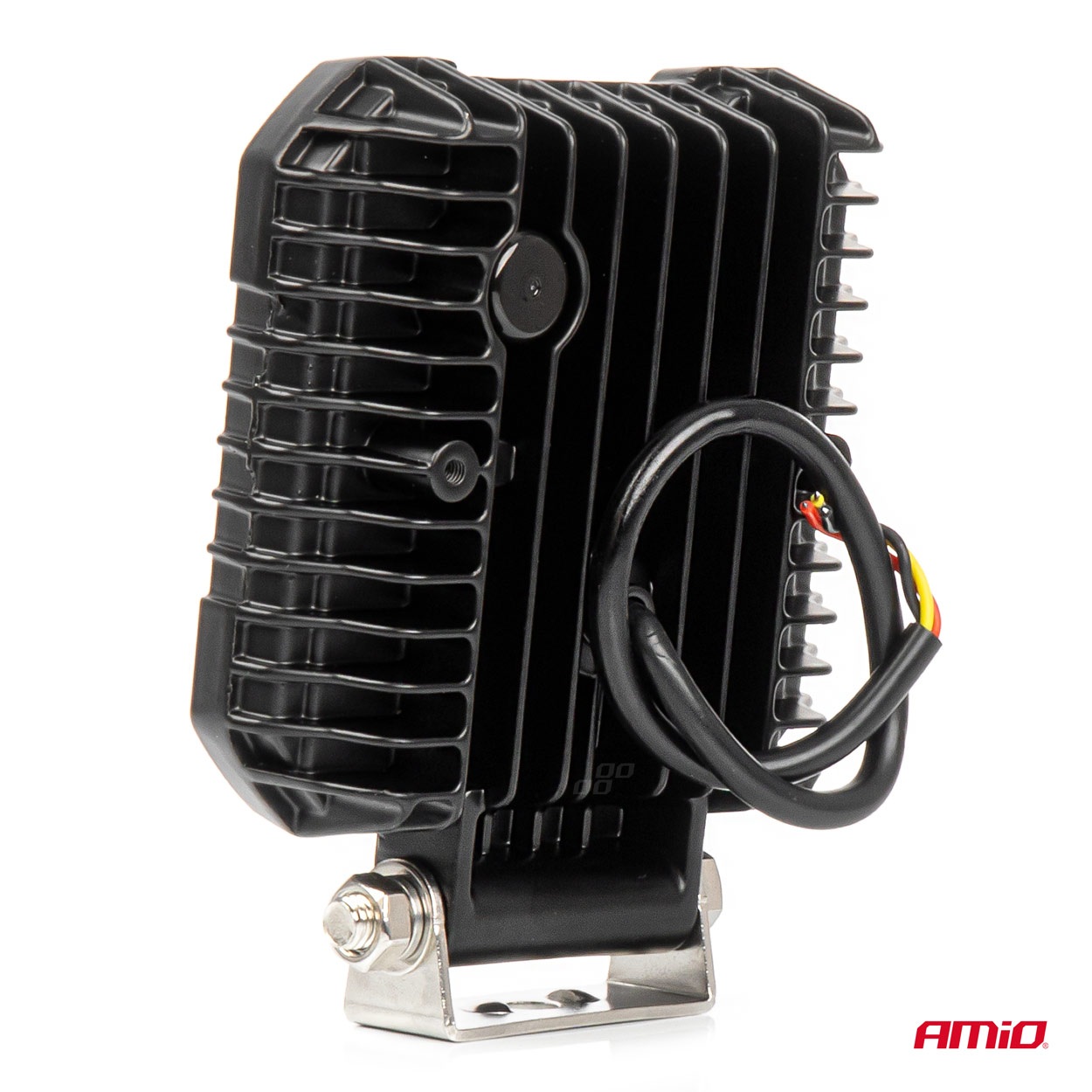 Εικόνα 2 από 8 — Amio – LED Λάμπα Εργασίας 42W 4200lm 6500K με Προειδοποιητικό Φως (Λευκό + Κίτρινο) – 9–36V Spot Αλουμινένια – 1 τεμ. – (04418/AM)