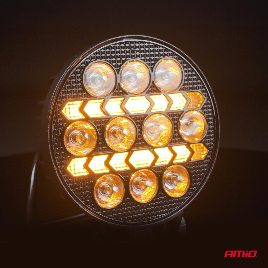 Εικόνα 3 από 8 — Amio – Προβολέας Εργασίας LED AWL76 45W 3000lm 6500K με Λευκό + Κίτρινο φώς προειδοποίησης  9/36V – 1 τεμ. (04420/AM)