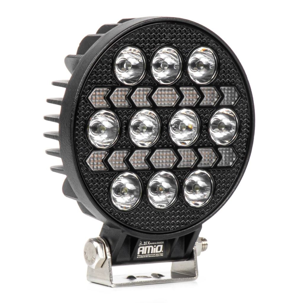 Εικόνα 1 από 8 — Amio – Προβολέας Εργασίας LED AWL76 45W 3000lm 6500K με Λευκό + Κίτρινο φώς προειδοποίησης  9/36V – 1 τεμ. (04420/AM)