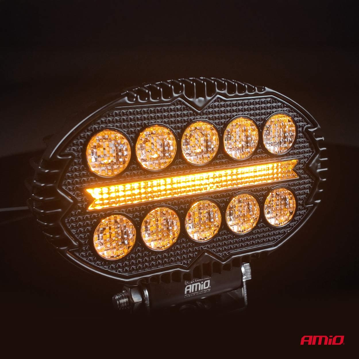 Εικόνα 3 από 8 — Amio – Προβολέας Εργασίας LED AWL77 45W 3000lm 6500K με Λευκό + Κίτρινο φώς προειδοποίησης  9/36V – 1 τεμ. (04421/AM)
