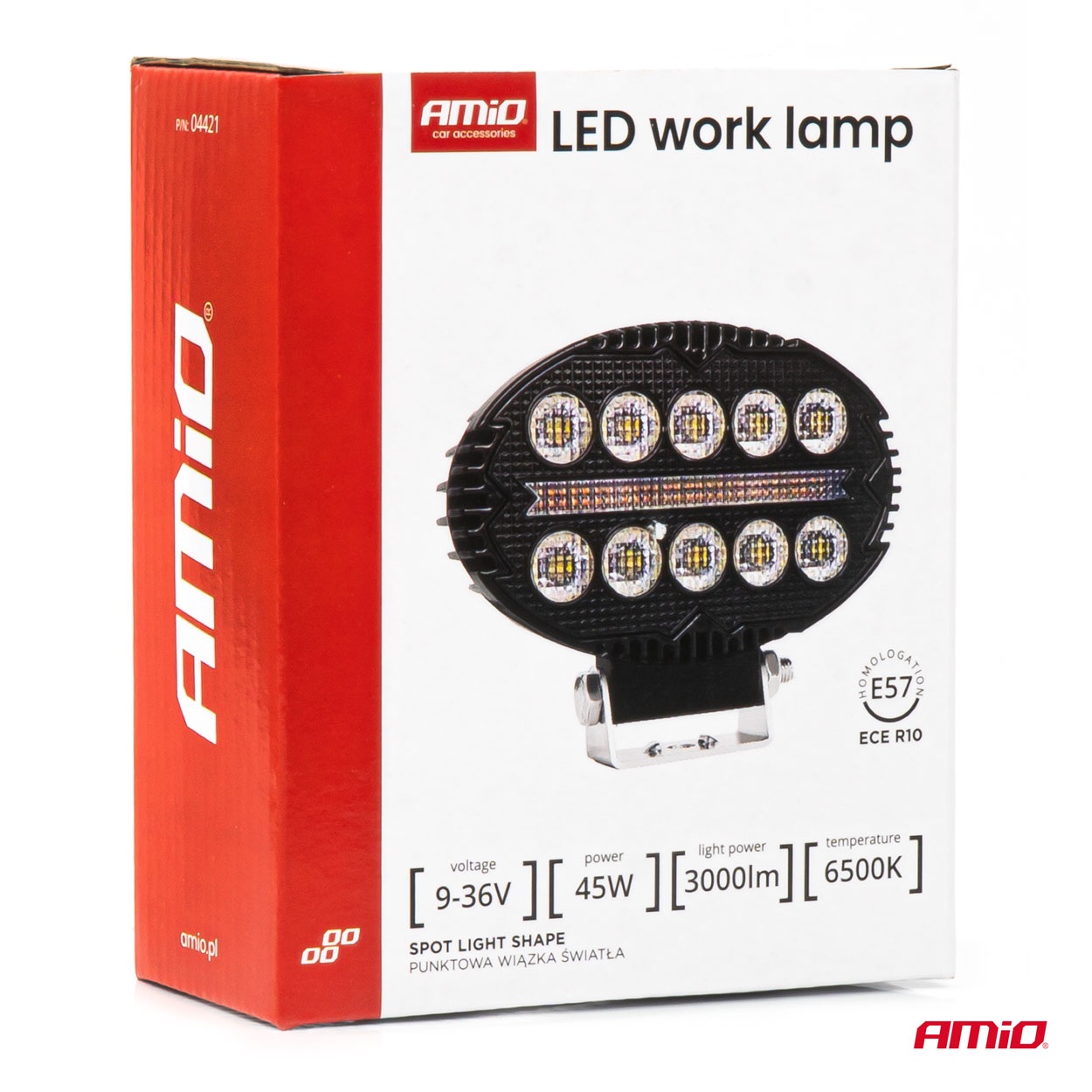 Εικόνα 8 από 8 — Amio – Προβολέας Εργασίας LED AWL77 45W 3000lm 6500K με Λευκό + Κίτρινο φώς προειδοποίησης  9/36V – 1 τεμ. (04421/AM)