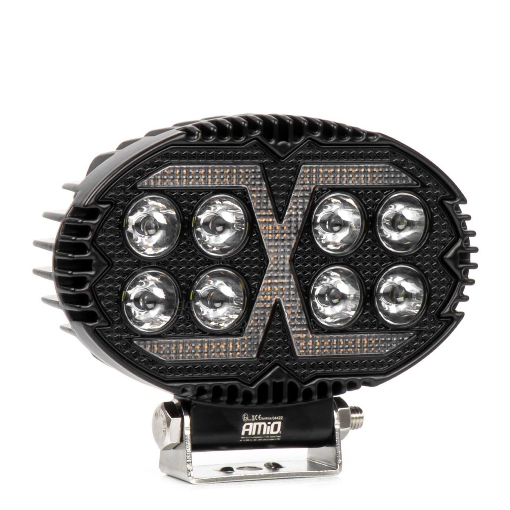 Εικόνα 1 από 6 — Amio – Προβολέας Εργασίας LED AWL78 SPOT 45W 2400lm 6500K με Λευκό + Κίτρινο φώς προειδοποίησης  9/36V – 1 τεμ. (04422/AM)