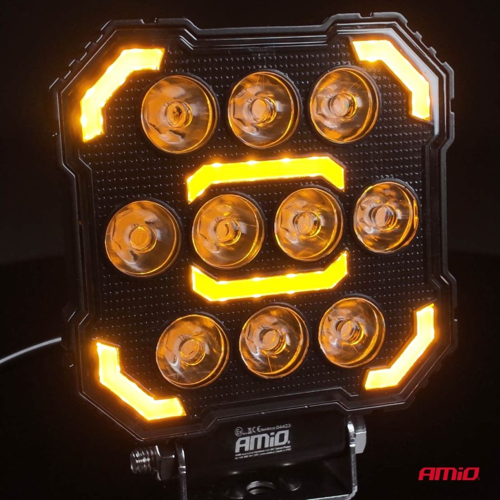 Εικόνα 3 από 8 — Amio – Προβολέας Εργασίας LED AWL79 SPOT 48W 3000lm 6500K με Λευκό + Κίτρινο φώς προειδοποίησης  9/36V – 1 τεμ. (04423/AM)