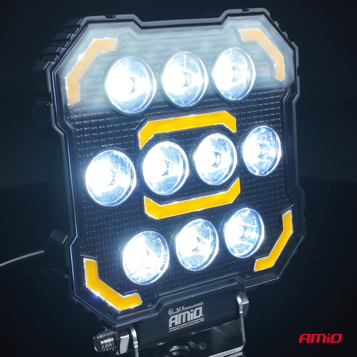 Εικόνα 4 από 8 — Amio – Προβολέας Εργασίας LED AWL79 SPOT 48W 3000lm 6500K με Λευκό + Κίτρινο φώς προειδοποίησης  9/36V – 1 τεμ. (04423/AM)