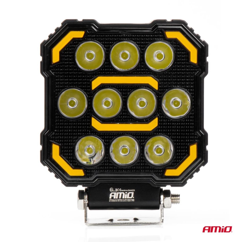 Εικόνα 6 από 8 — Amio – Προβολέας Εργασίας LED AWL79 SPOT 48W 3000lm 6500K με Λευκό + Κίτρινο φώς προειδοποίησης  9/36V – 1 τεμ. (04423/AM)