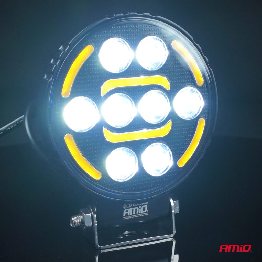 Εικόνα 3 από 9 — Amio – Προβολέας Εργασίας LED AWL80 SPOT 48W 2400lm με Λευκό + Κίτρινο φώς προειδοποίησης  9/36V – 1 τεμ. (04424/AM)