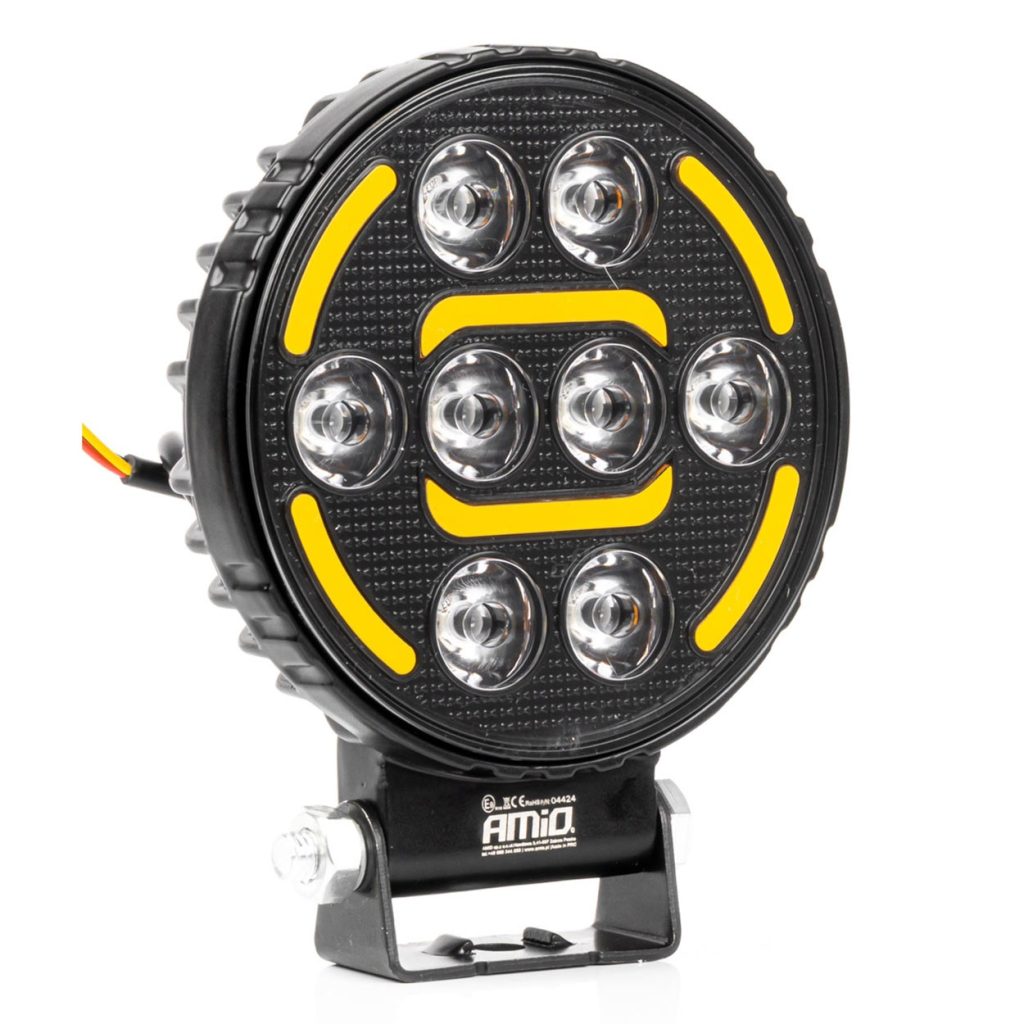 Εικόνα 1 από 9 — Amio – Προβολέας Εργασίας LED AWL80 SPOT 48W 2400lm με Λευκό + Κίτρινο φώς προειδοποίησης  9/36V – 1 τεμ. (04424/AM)
